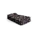 B&W Squiggly Napkin Set set of four