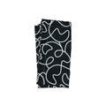 B&W Squiggly Napkin Set