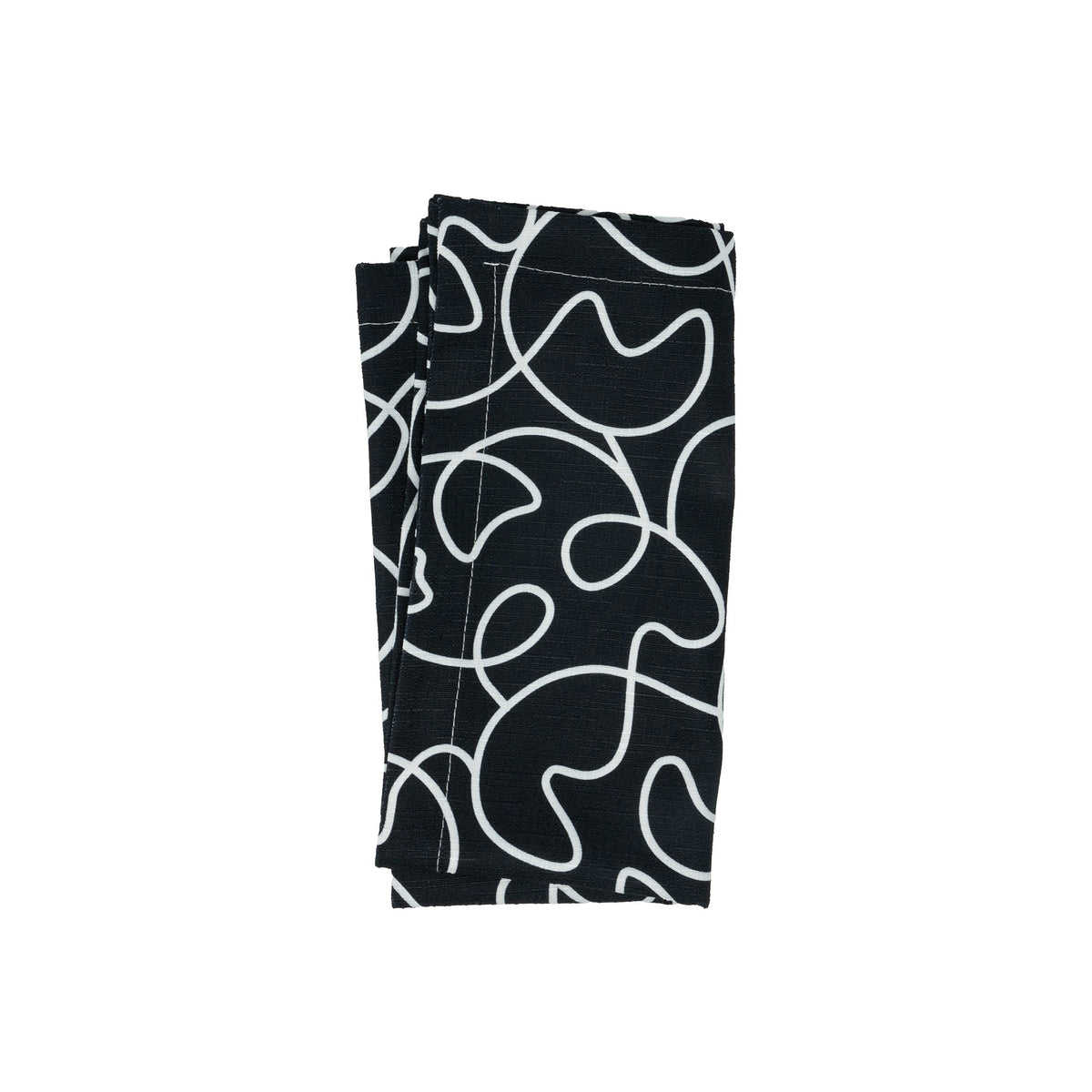 B&W Squiggly Napkin Set