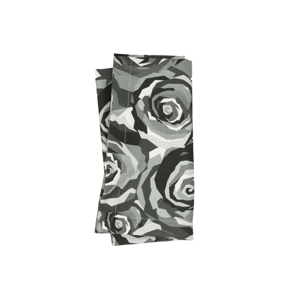 Greyscale Roses Napkin Set