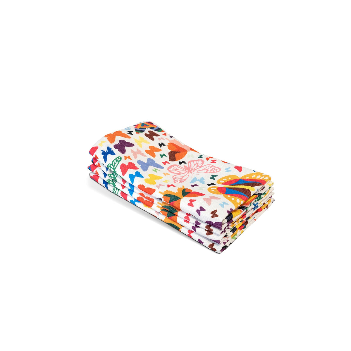 Multicolor Butterflies Napkin Set set of four