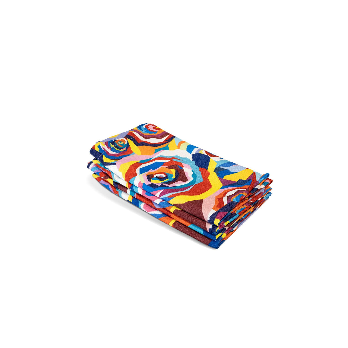 Multicolored Roses Napkin Set set of four