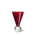 Dark Red Crystal-Base Wine Glass