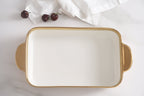 Madera Wood and Gold Rectangular Baking Dish, 9" W x 13" L - product photo