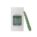 Sage Spiral Taper Candles, Set of 3
