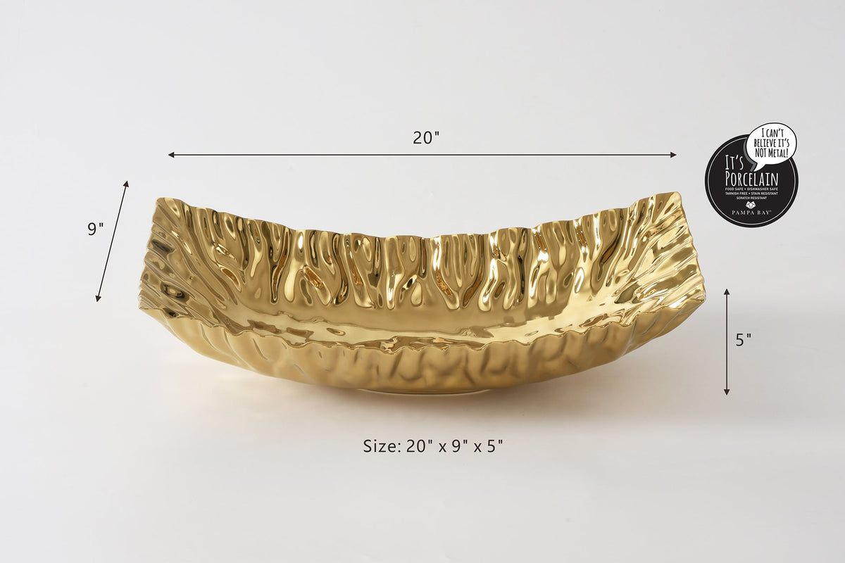 Mascali D'oro Gold Rectangular Centerpiece