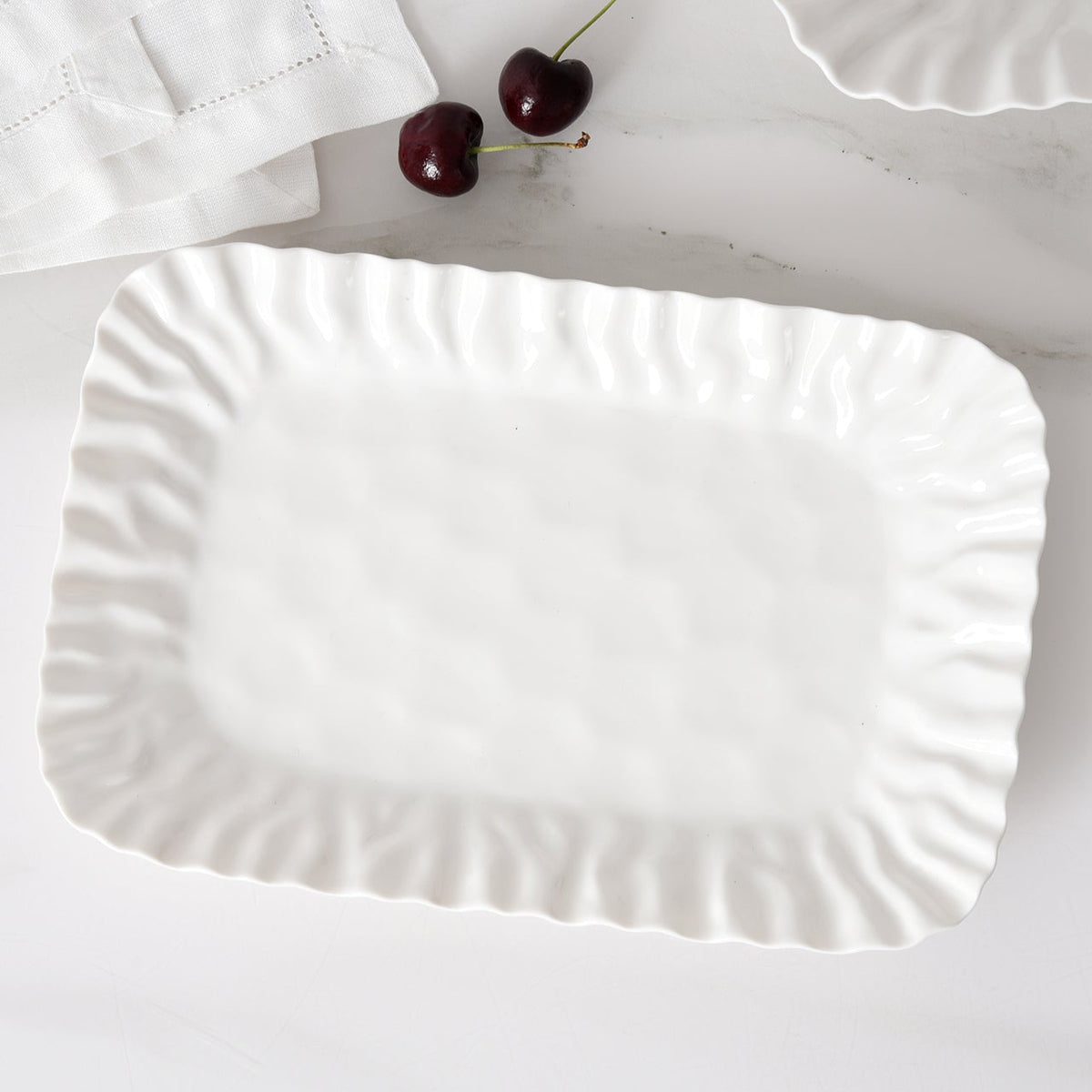Mascali Bianca White Medium Deep Tray - product photo