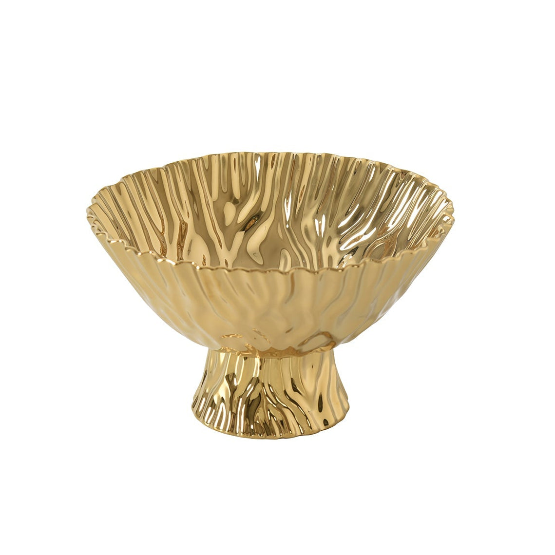Medium Footed Bowl Gold