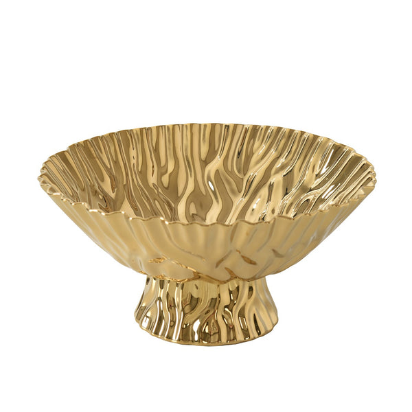 Mascali D'oro Gold Large Footed Bowl