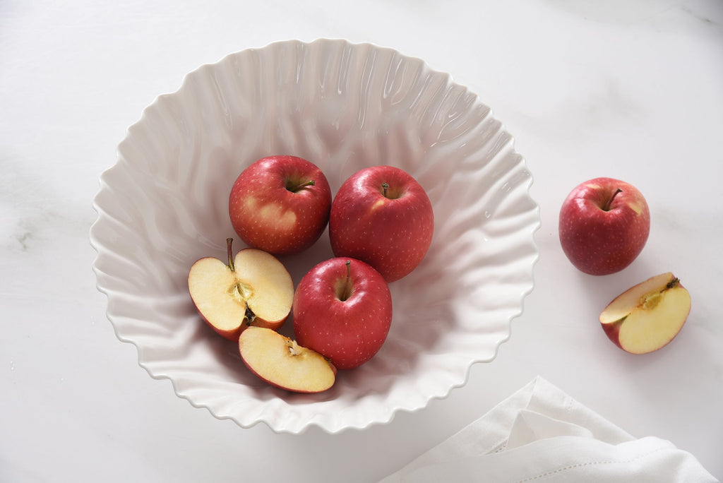 Mascali Bianca White Large Footed Bowl - product photo