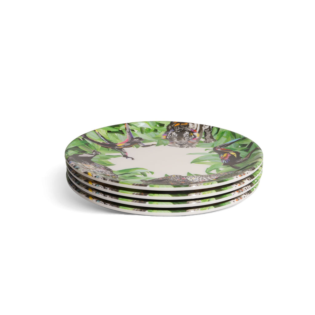 Pura Vida Melamine Salad Plates, Set of 4
