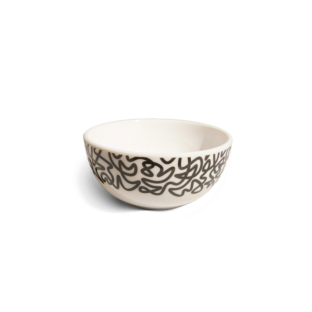 B&W Squiggly Bowl Set, melamine dinnerware