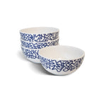Navy Squiggly Bowl Set set of four