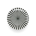 Black & White Starburst Melamine Dinner Plates, Set of 4