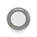 Black & White Chevron Melamine Dinner Plates, Set of 4
