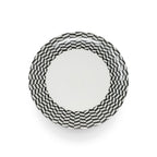 B&W Chevron Dinner Plate, melamine dinnerware