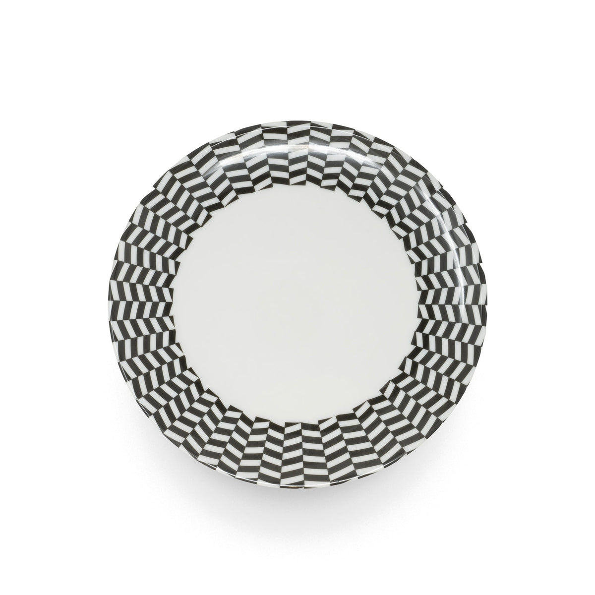 B&W Chevron Dinner Plate, melamine dinnerware