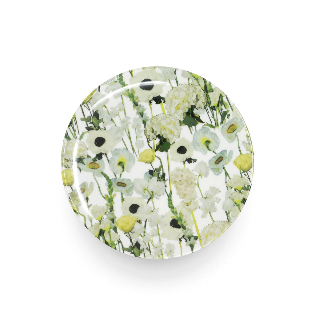 Cream Floral Garden Dinner Plate Set, melamine dinnerware