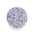 Navy Squiggly Melamine Dinner Plates, Set of 4