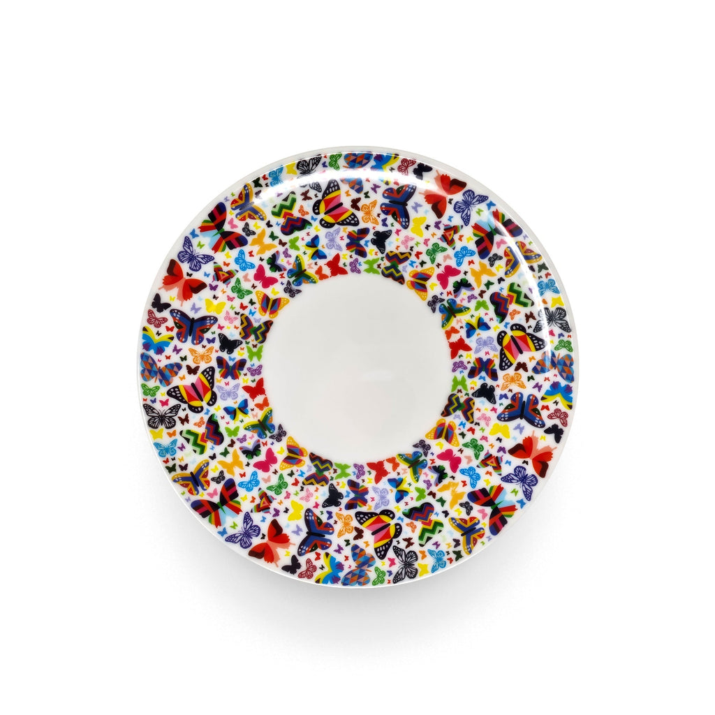 Multicolor Butterflies Dinner Plate Set, melamine dinnerware