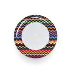 Multicolor ZigZag Dinner Plate Set, melamine dinnerware