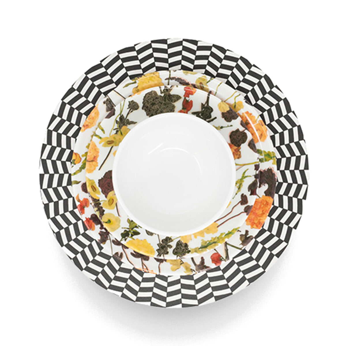 Botanical Elegance Set 16 Piece Setting, melamine dinnerware