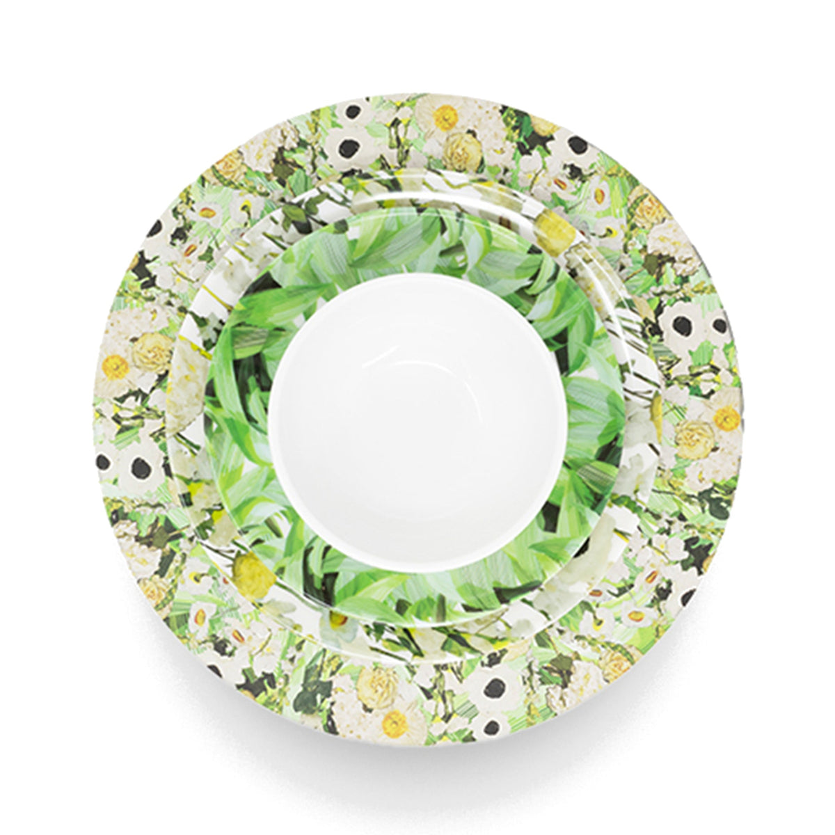 Serene Blossom Set 16 Piece Setting, melamine dinnerware