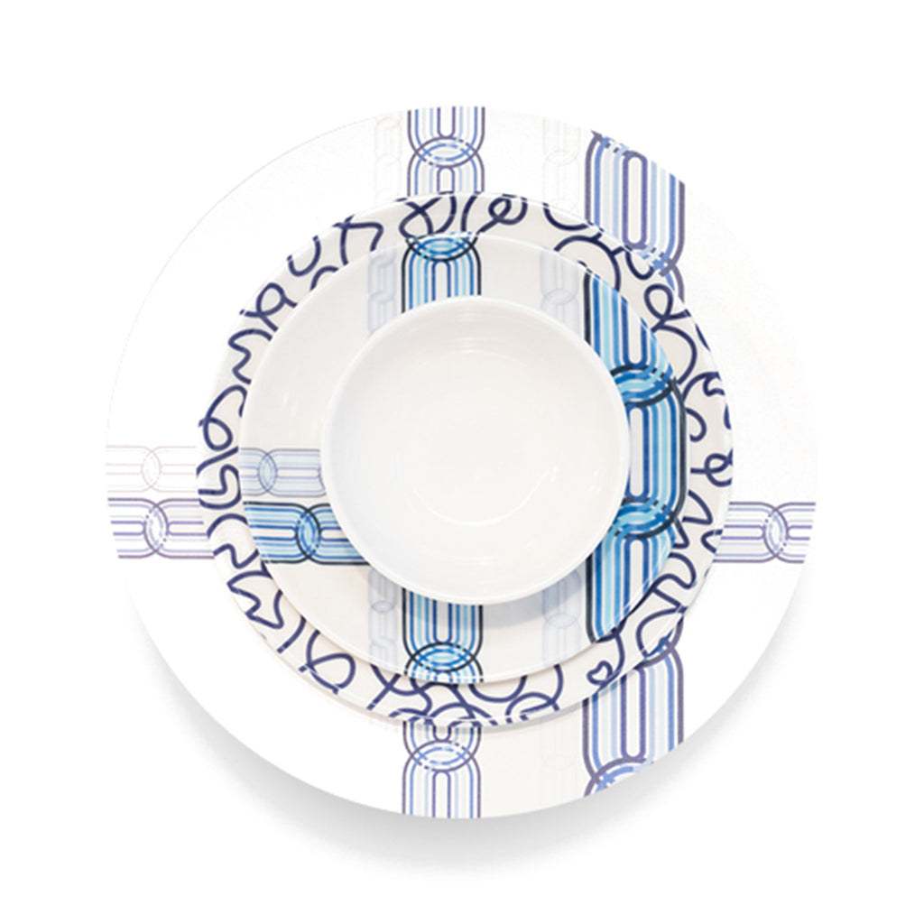 Chained and Entangled Set 16 Piece Setting, melamine dinnerware