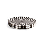 B&W Starburst Salad Plate Set set of four