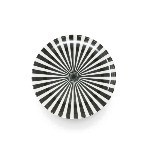 B&W Starburst Salad Plate Set, melamine dinnerware