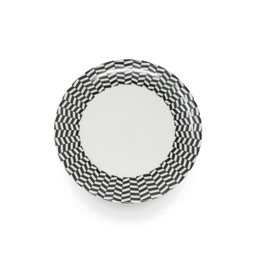 B&W Chevron Salad Plate, melamine dinnerware