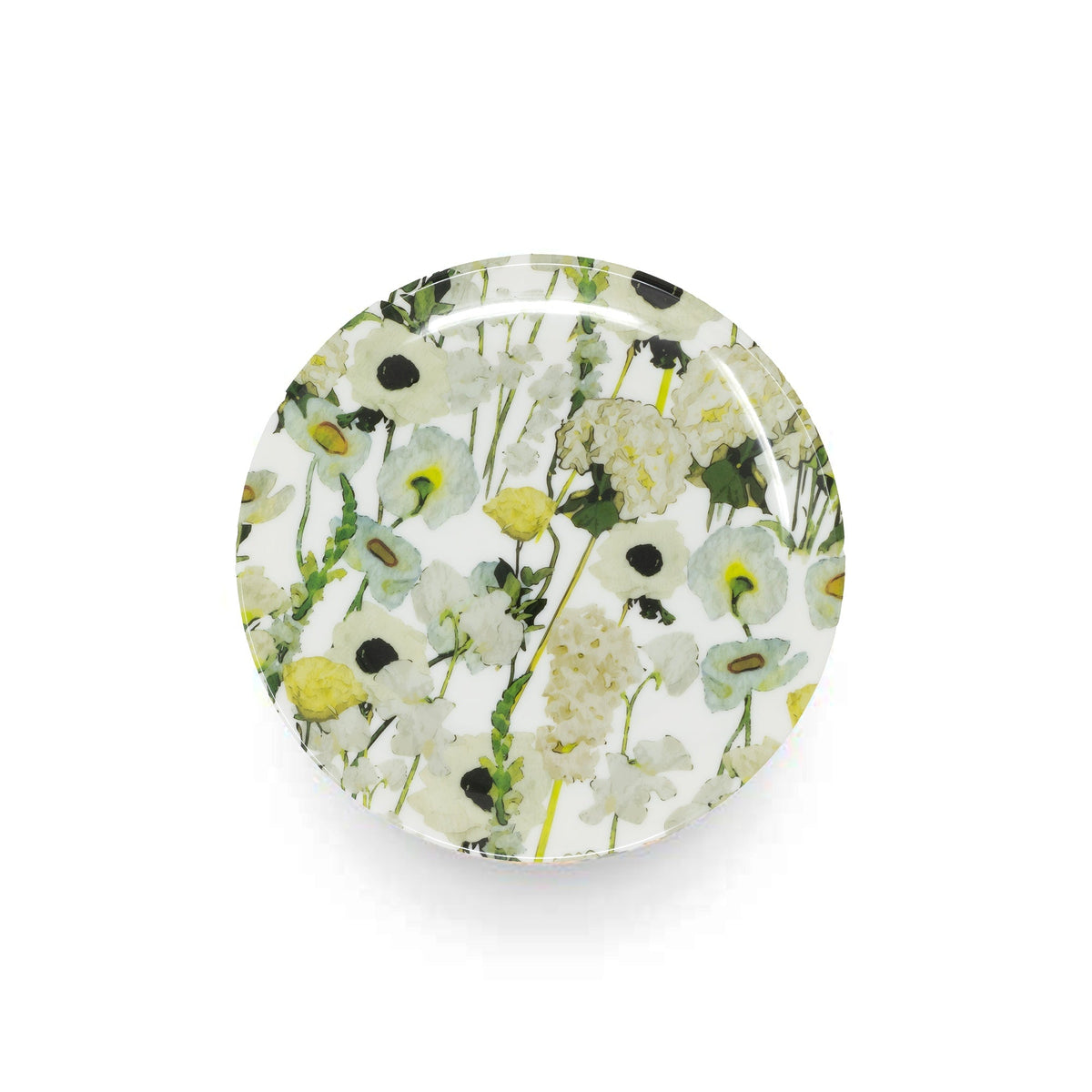 Cream Floral Garden Salad Plate Set, melamine dinnerware