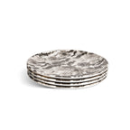 Greyscale Floral Garden Salad Plate Set set of four