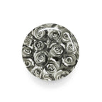 Greyscale Roses Salad Plate Set, melamine dinnerware