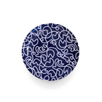 Navy Squiggly Salad Plate Set, melamine dinnerware