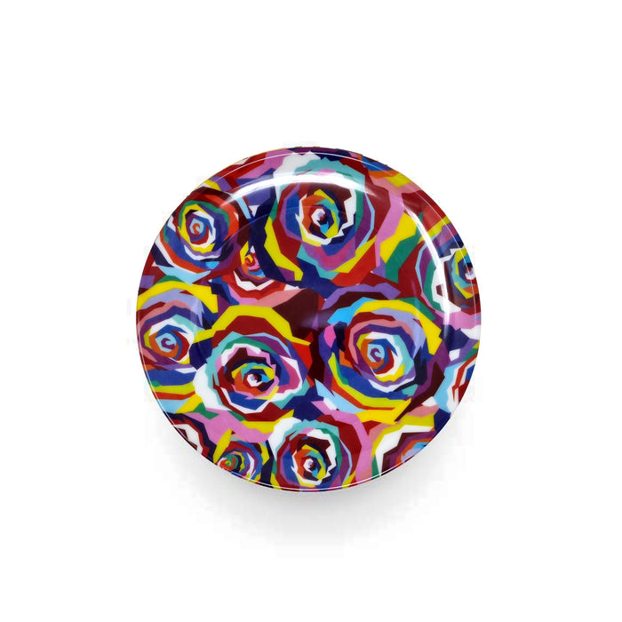 Multicolor Roses Melamine Salad Plates, Set of 4