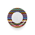 Multicolor ZigZag Salad Plate Set, melamine dinnerware