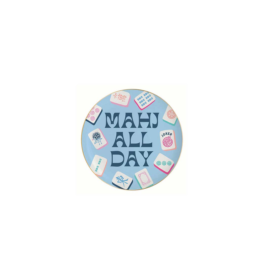 Mahjong Ceramic Trinket Tray | Mahj All Day Trinket Dish
