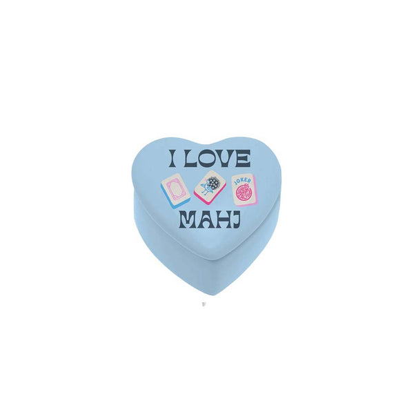 'I Love Mahj' Heart Ceramic Trinket Box