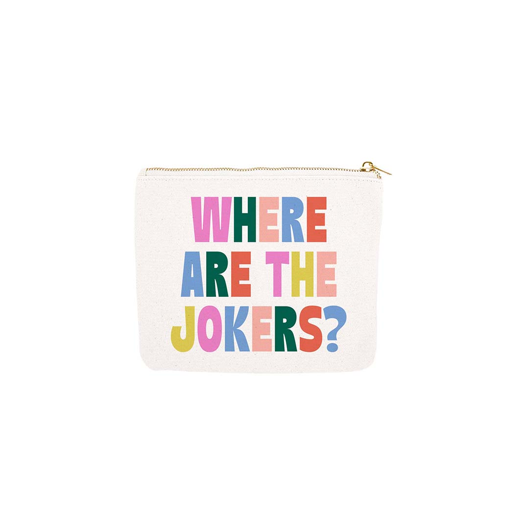 'Where Are the Jokers' Mahjong Card Zipper Pouch
