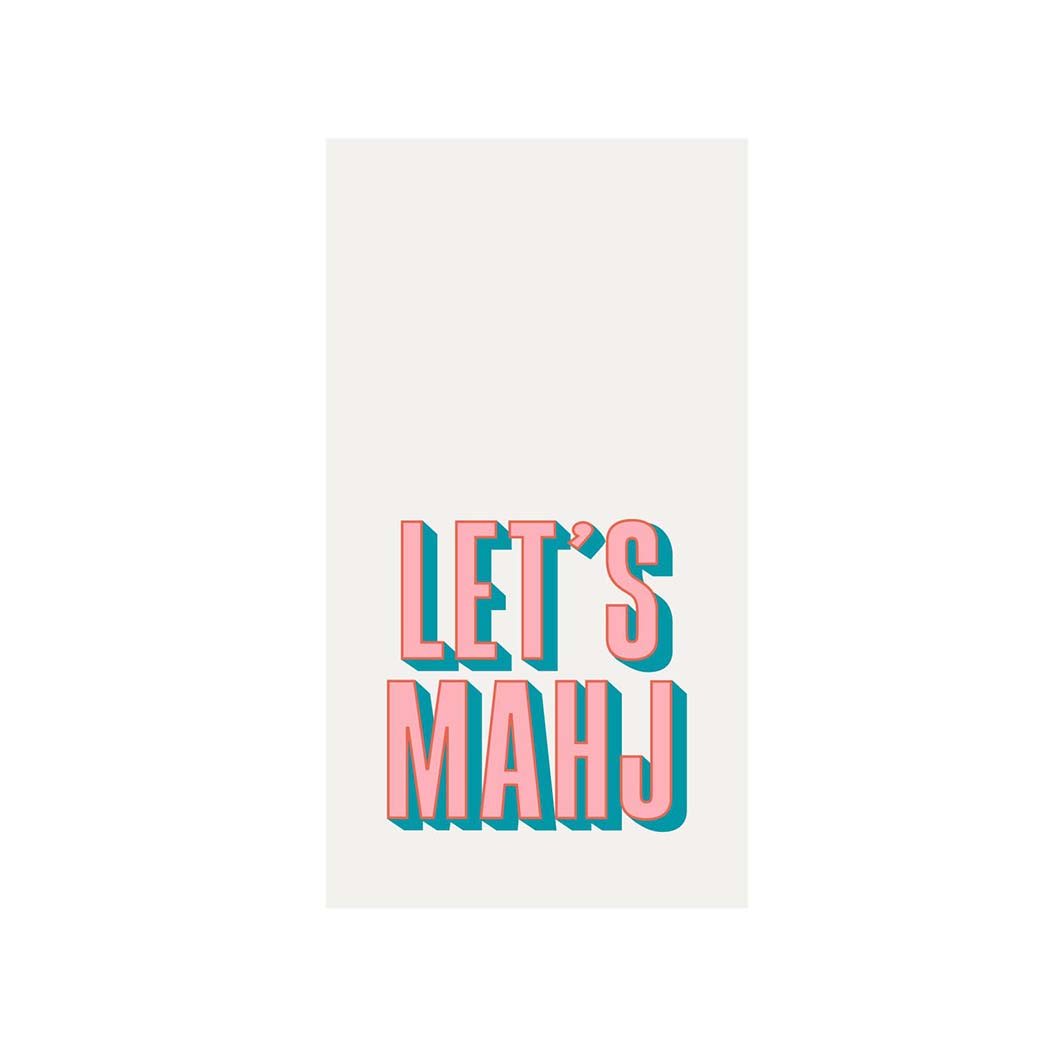 'Let's Mahj' Paper Guest Towels, Set of 24