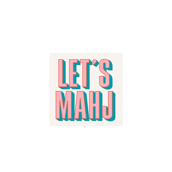 'Let's Mahj' Cocktail Napkins, Set of 20