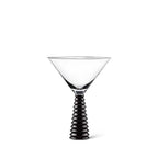 Black Stack Base Martini Glass