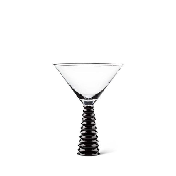 Black Stack Base Martini Glass