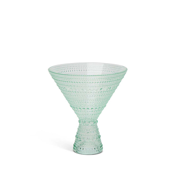 Green Dotted Martini Glass