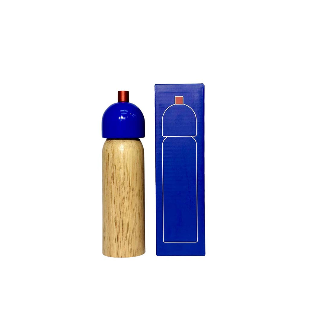 Navy and Red Salt and Pepper Grinder, Medium