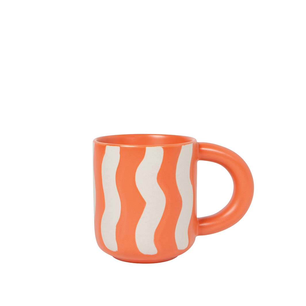 Tangerine Groovy Squiggle Mug