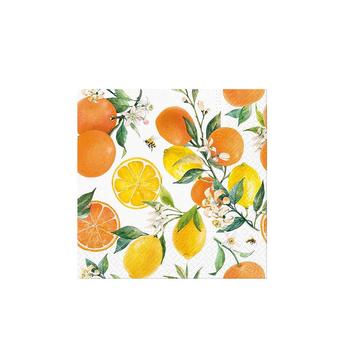 Citrus & Bees Paper Napkins, Set of 20
