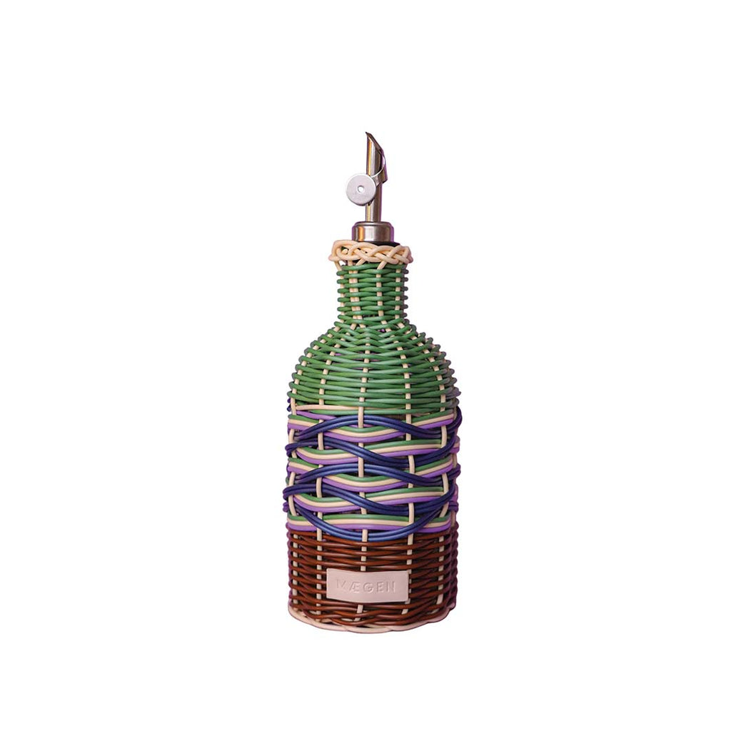 Striped Oil Pourer, Brown and Green