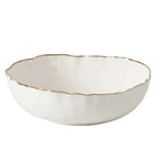Portofino White and Gold Large Bowl
